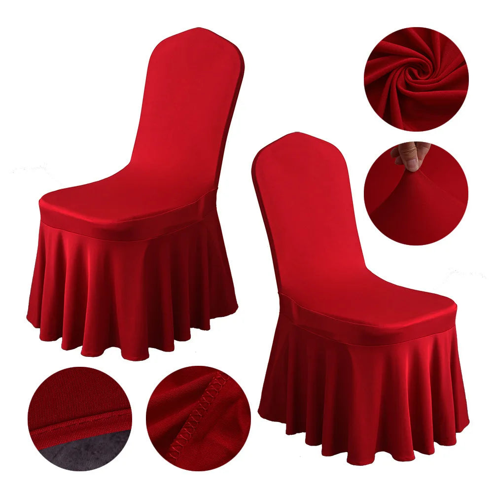 housse de chaise rouge extensible pour mariage unique