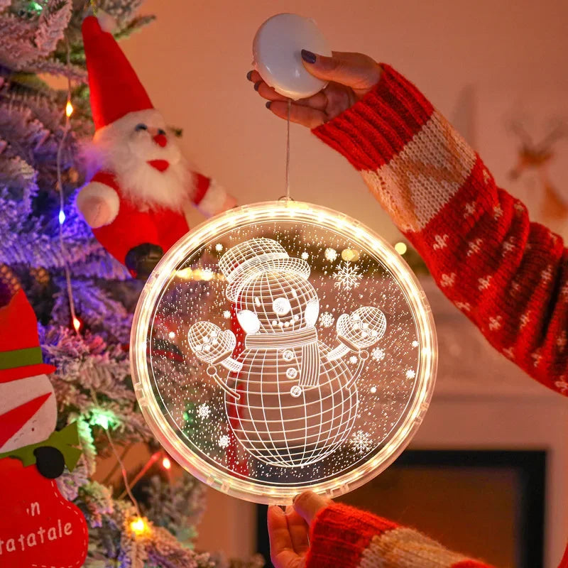 lampe LED bonhomme de neige  à suspendre 
