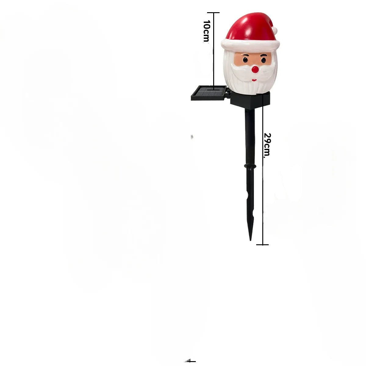 lampe solaire tête de père noël