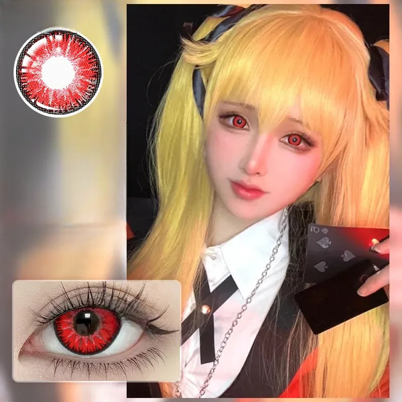 lentille halloween rouge
