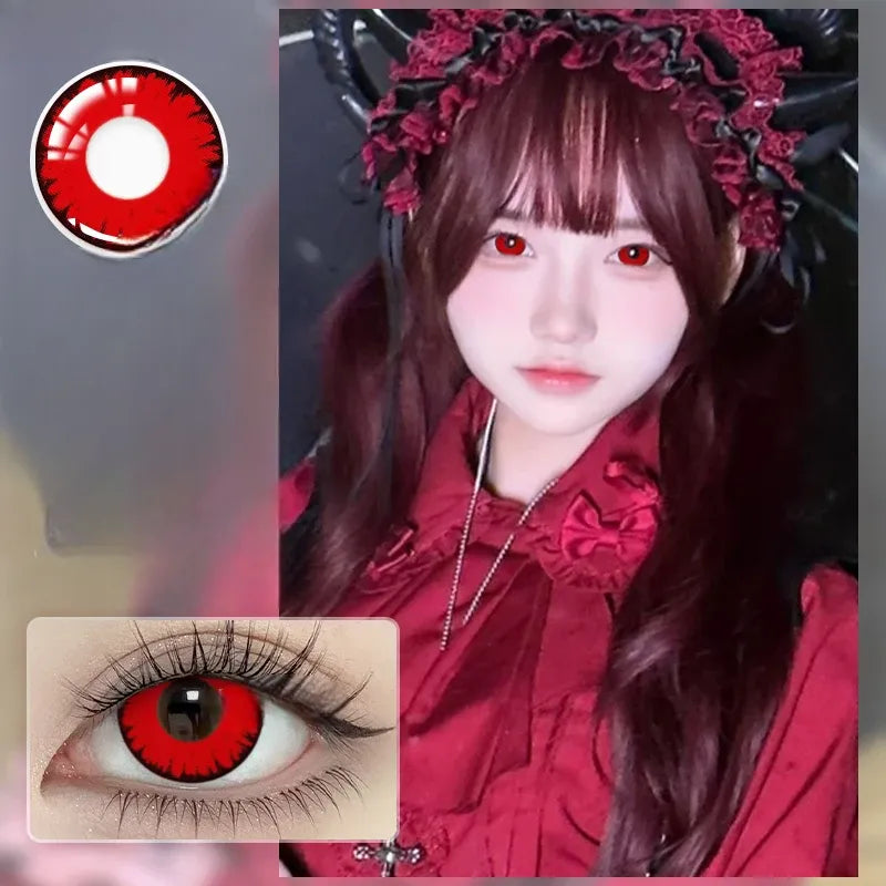 lentilles rouges pour halloween