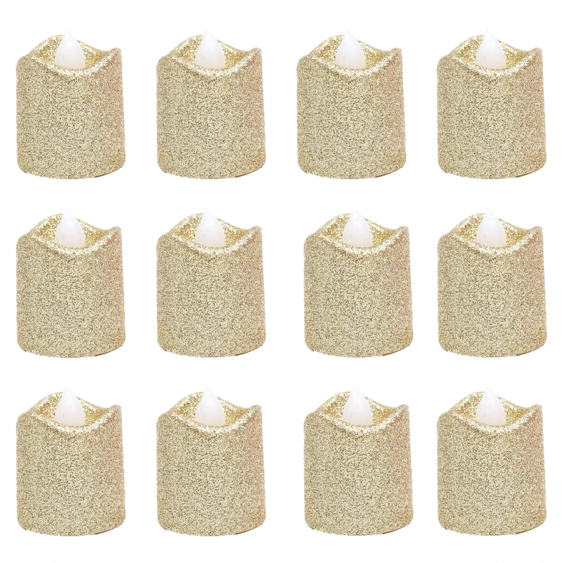 lot de bougies LED dorées mariage