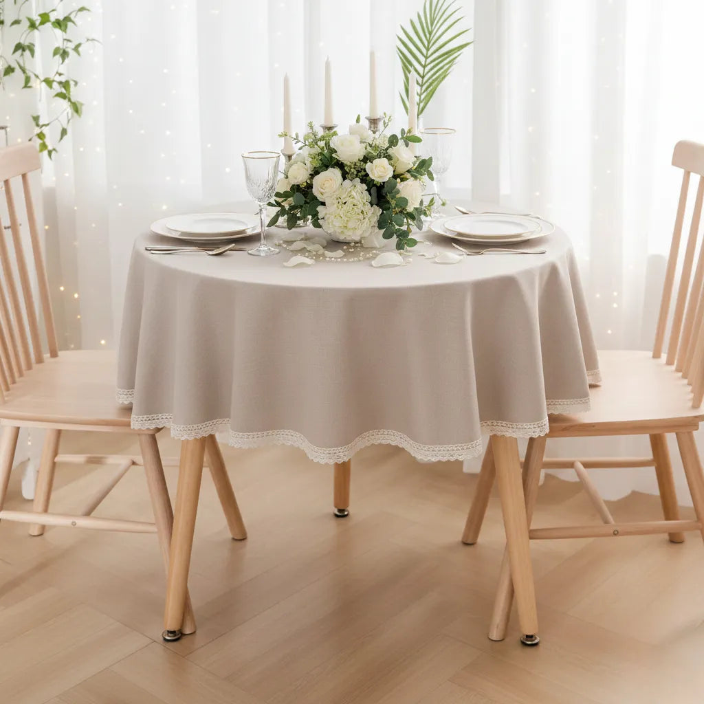 nappe beige mariage élégante