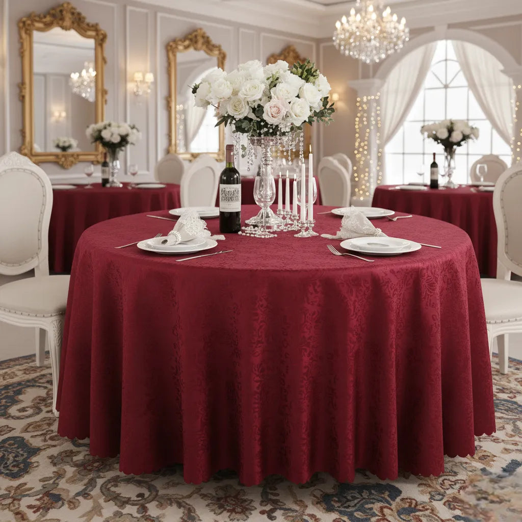 nappe bordeaux mariage​ chic