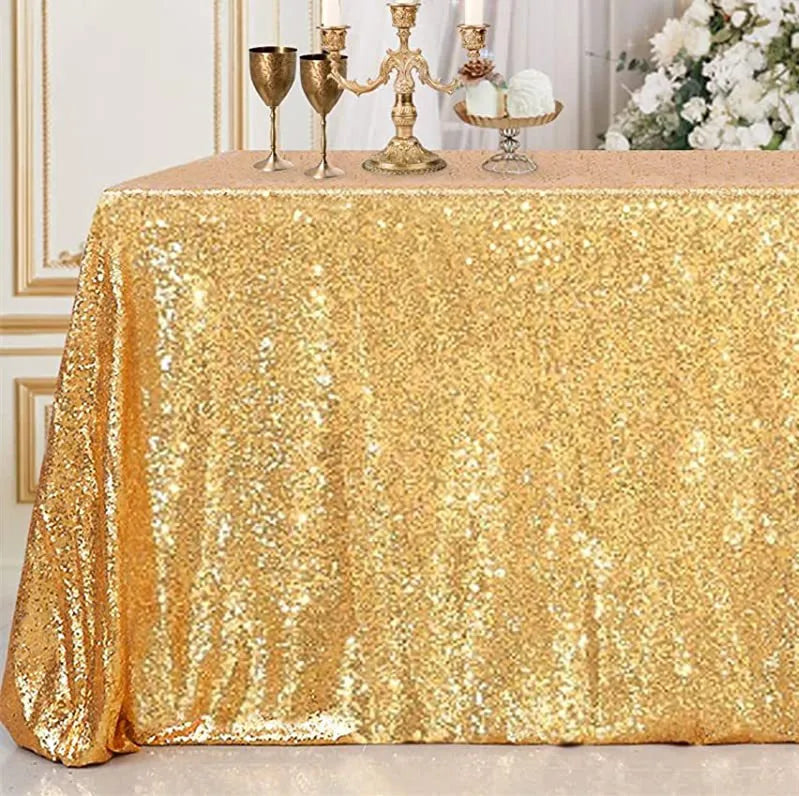 nappe dorée mariage élégante