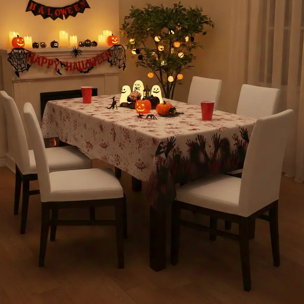 nappe halloween empreinte de mains