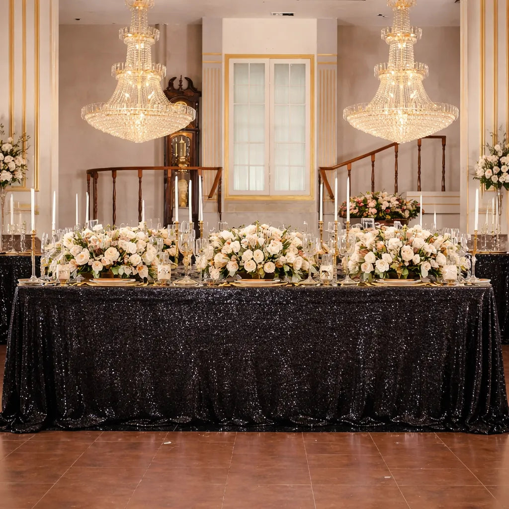nappe noire mariage​  raffinée
