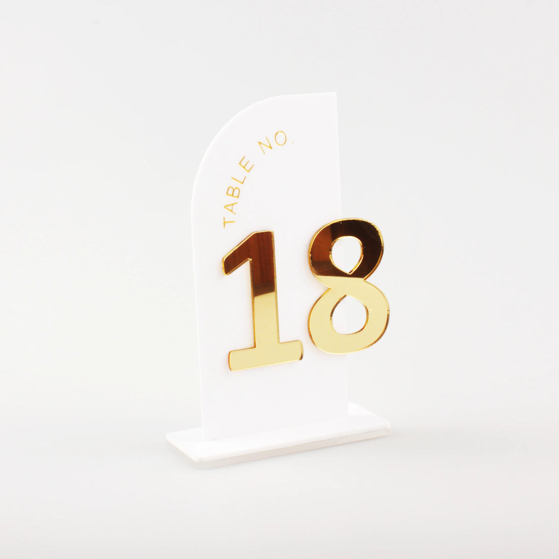 numéro de table demi-arc moderne unique