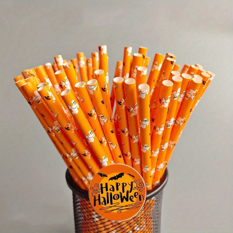 paille halloween fantômes