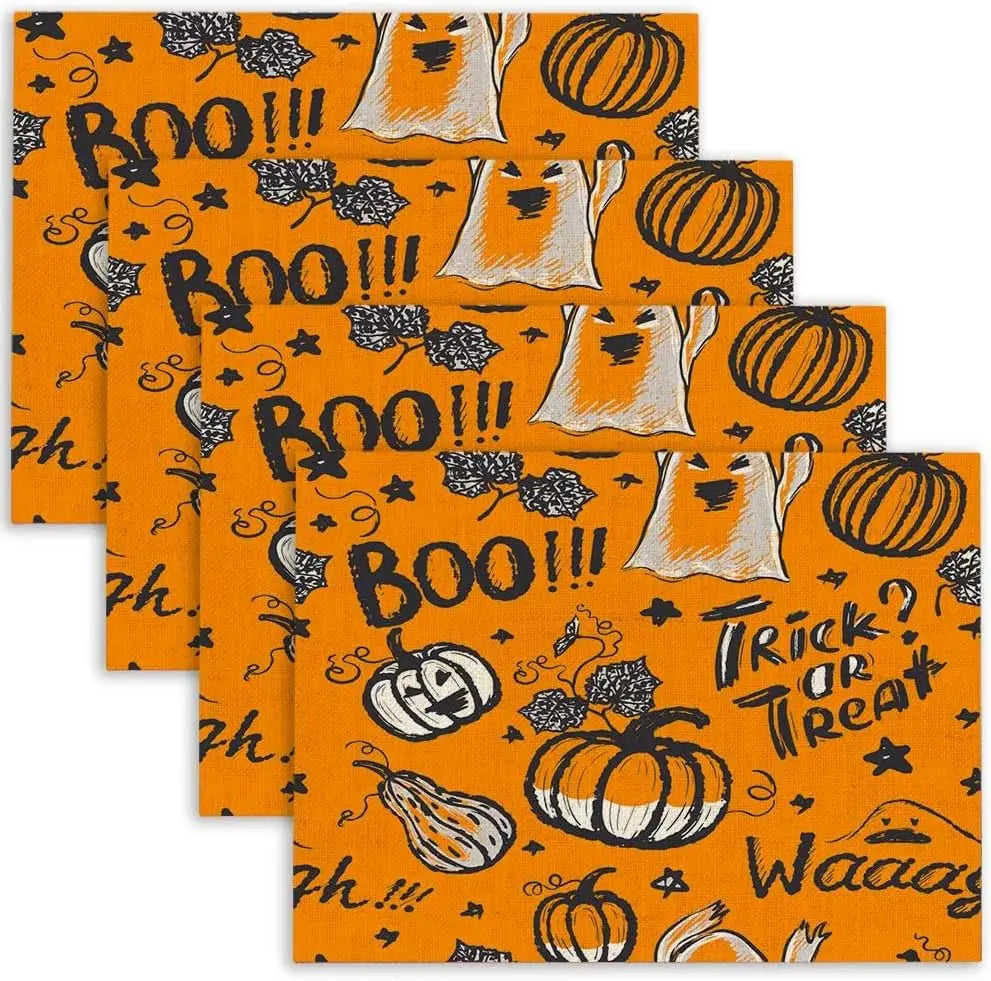 set de table orange “Boo” unique
