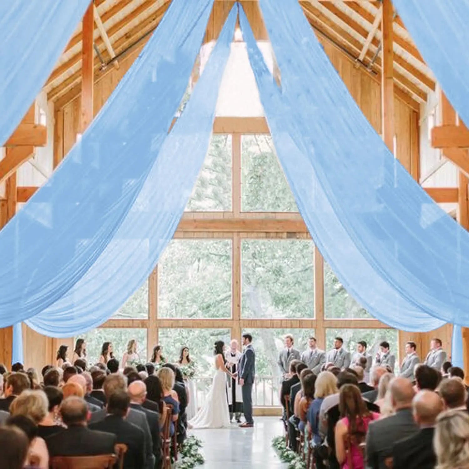 tenture mariage bleu
